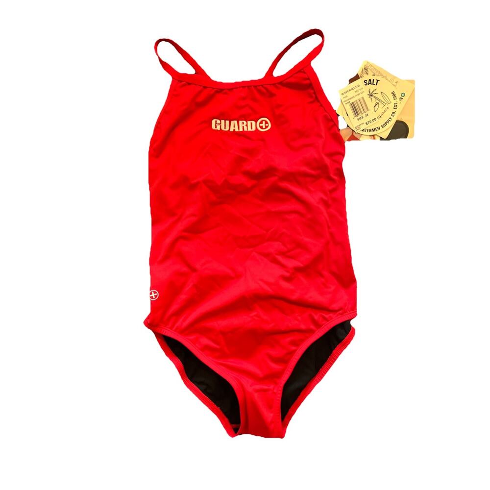 Watermen‎ Women’s Lifeguard Swimsuit Size 38 Red One-Piece NWT